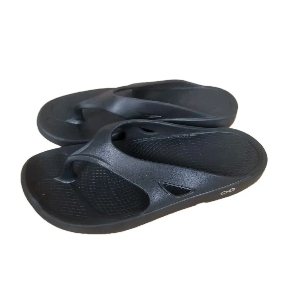 OOFOS Original Recovery Sandals Black Thong Flip Flops Men's 10 Women's 12 EU 43 - Picture 3 of 6